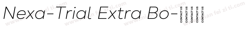 Nexa-Trial Extra Bo字体转换